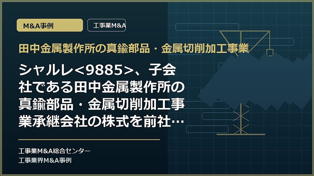 田中金属製作所の真鍮部品・金属切削加工事業の記事アイキャッチ画像
