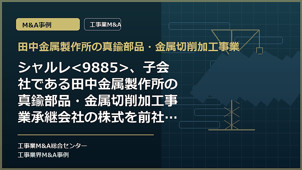 田中金属製作所の真鍮部品・金属切削加工事業の記事アイキャッチ画像