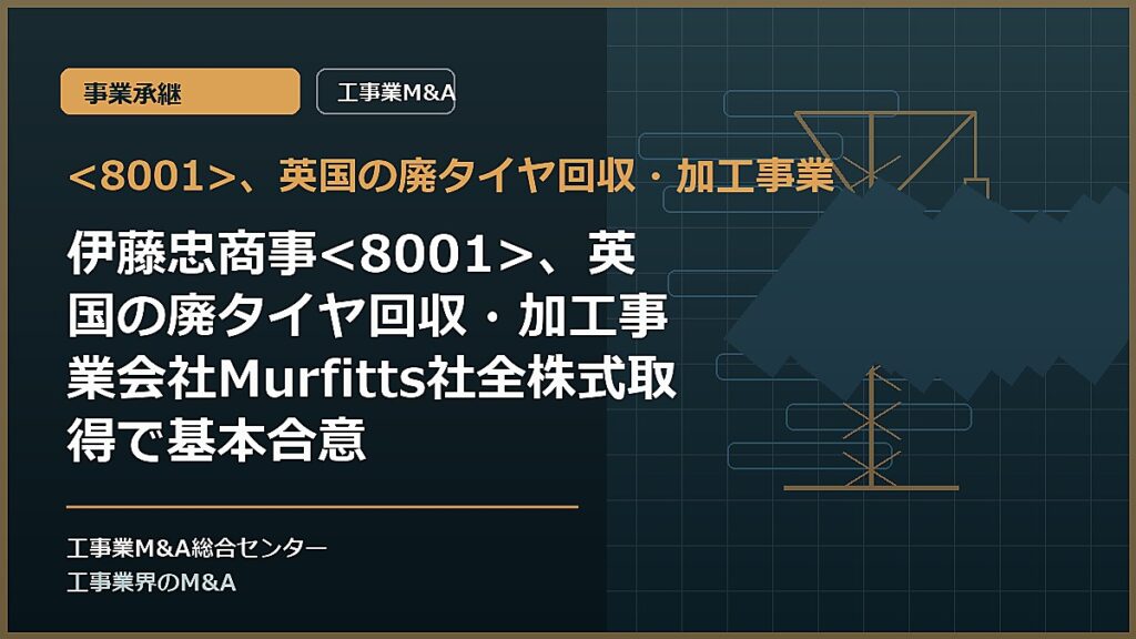 、英国の廃タイヤ回収・加工事業の記事アイキャッチ画像