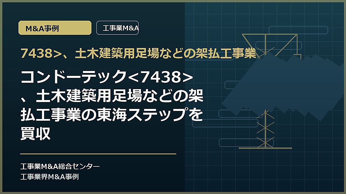 7438>、土木建築用足場などの架払工事業の記事アイキャッチ画像