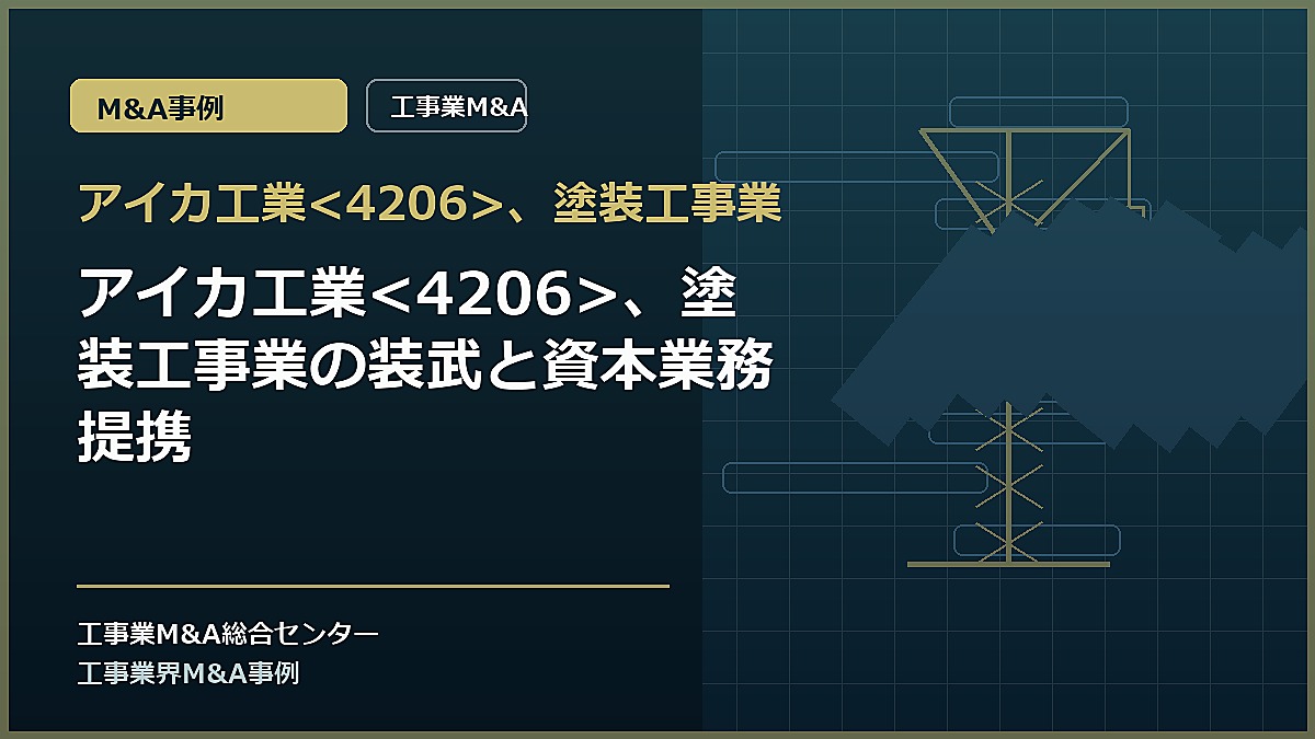 アイカ工業、塗装工事業の記事アイキャッチ画像