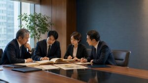 Share Ownership DD: 建設会社の名義株・相続未了株式・株主名簿を確認するM＆Aチーム